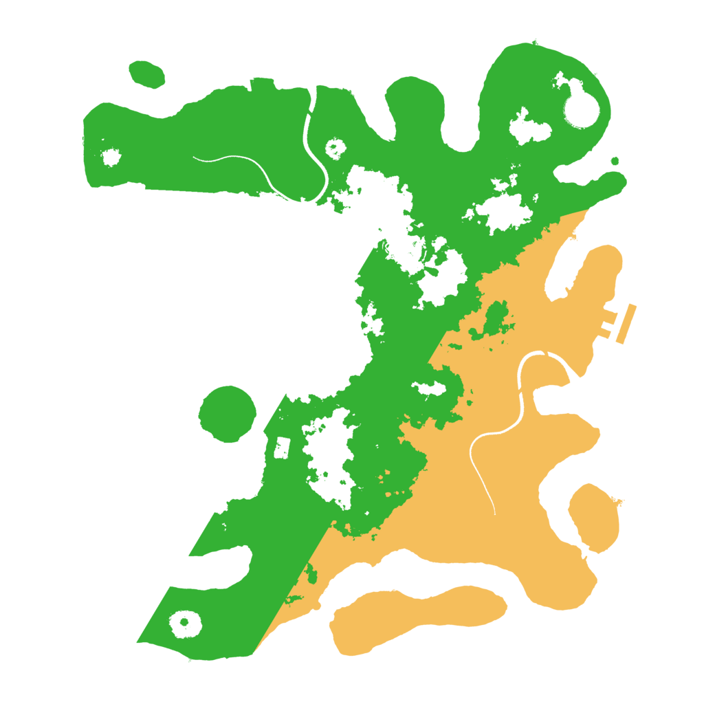 Biome Rust Map: Procedural Map, Size: 3500, Seed: 32603