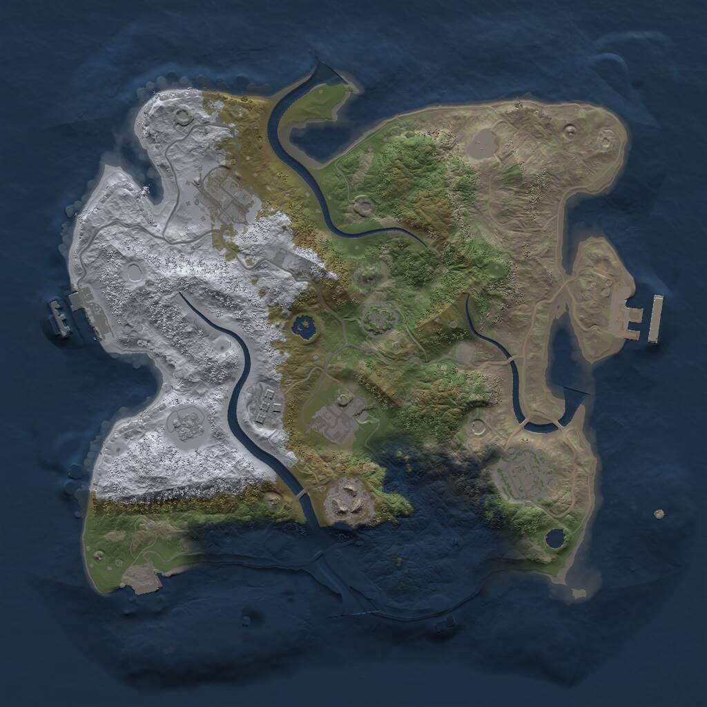 Rust Map: Procedural Map, Size: 3000, Seed: 106, 11 Monuments