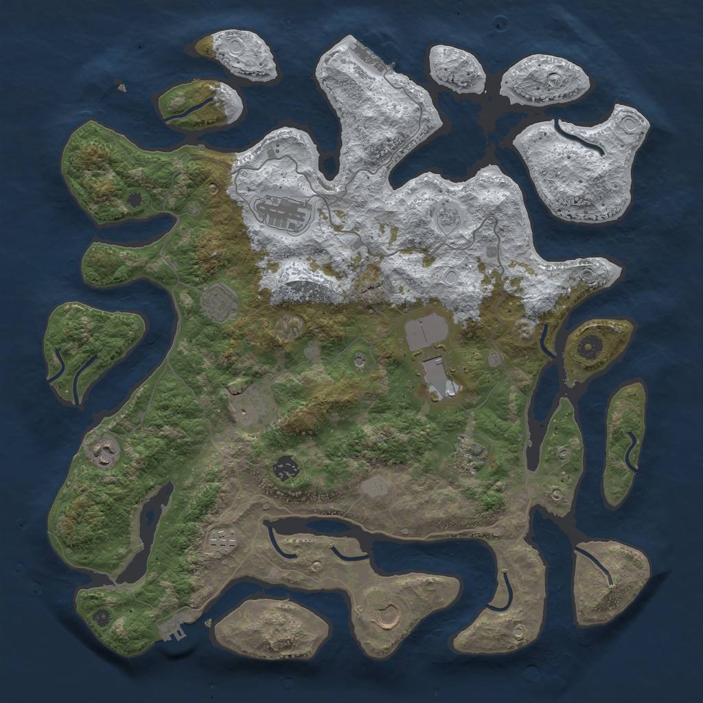Rust Map: Procedural Map, Size: 4250, Seed: 5511627, 18 Monuments