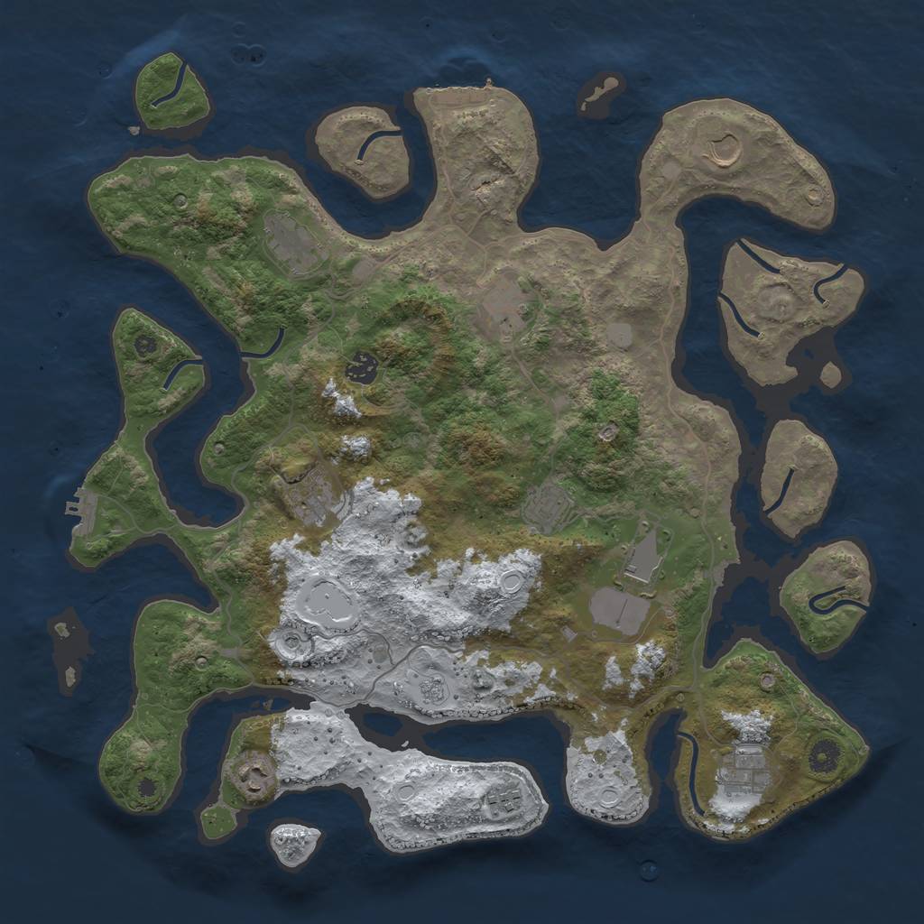 Rust Map: Procedural Map, Size: 4250, Seed: 3162960, 19 Monuments