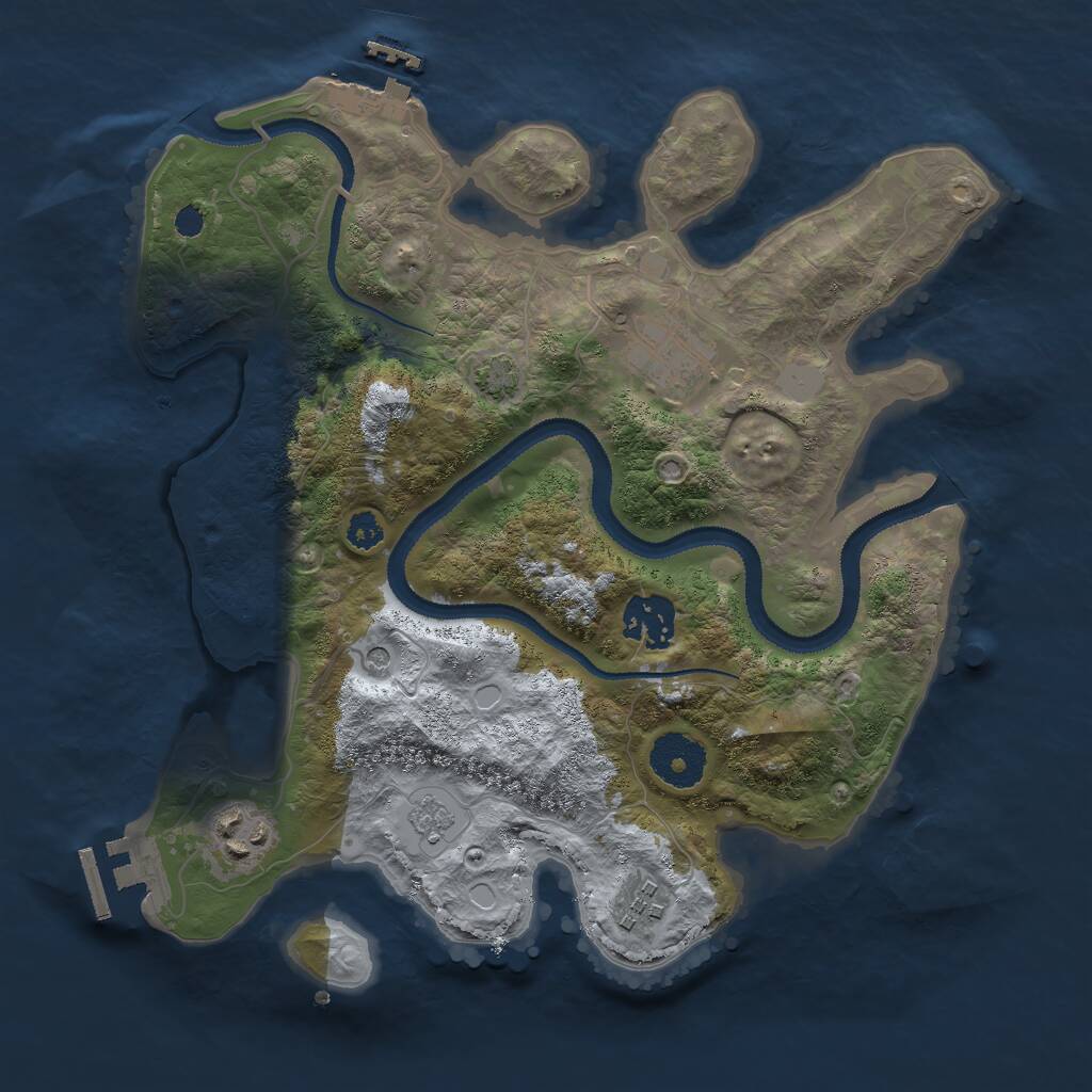 Rust Map: Procedural Map, Size: 3000, Seed: 537965980, 10 Monuments