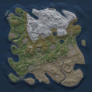 Thumbnail Rust Map: Procedural Map, Size: 3600, Seed: 1950071722, 14 Monuments