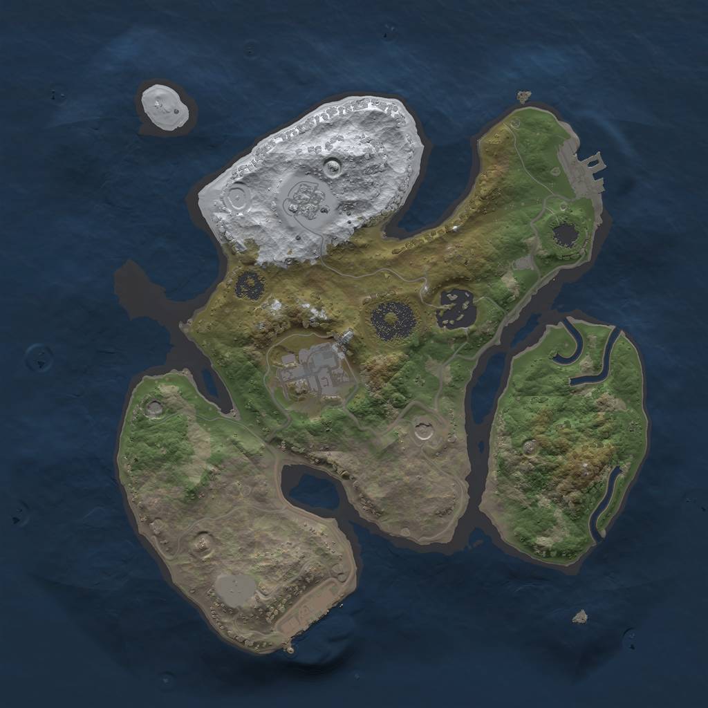 Rust Map: Procedural Map, Size: 2500, Seed: 15732897, 11 Monuments
