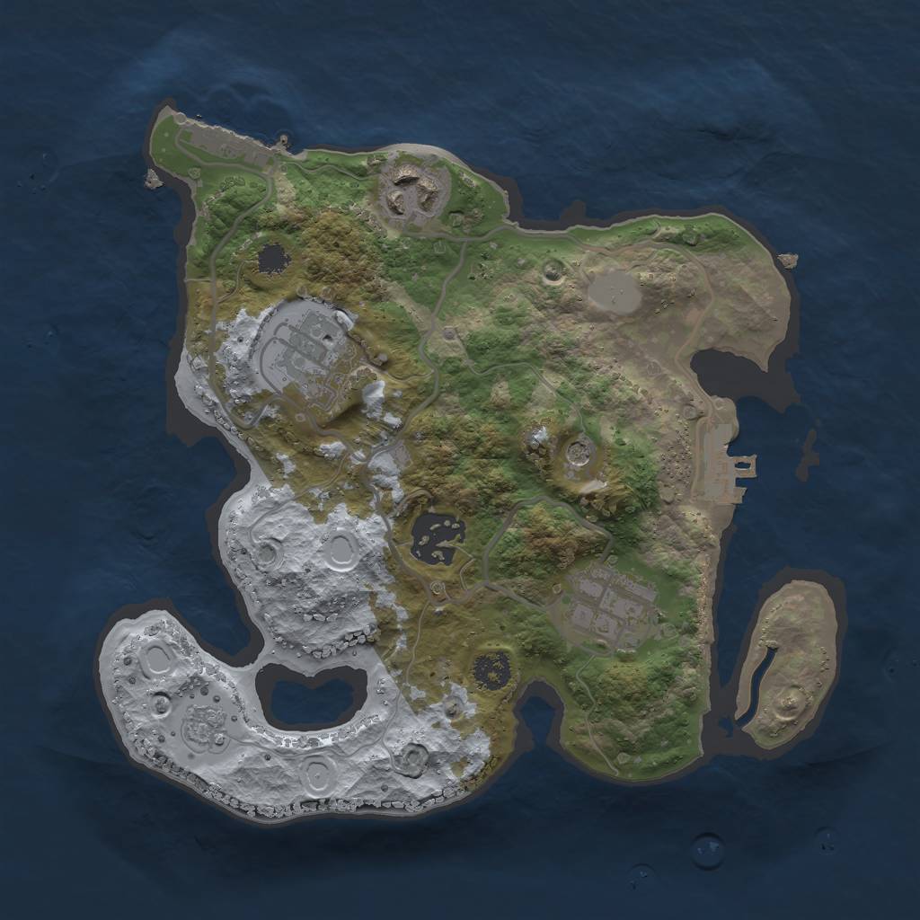 Rust Map: Procedural Map, Size: 2500, Seed: 141101, 13 Monuments