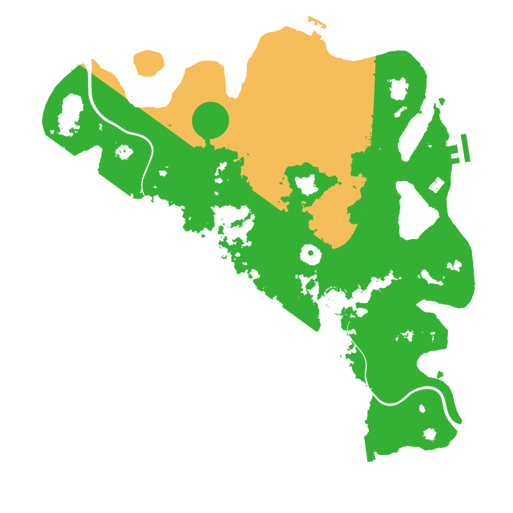 Biome Rust Map: Procedural Map, Size: 3700, Seed: 981222