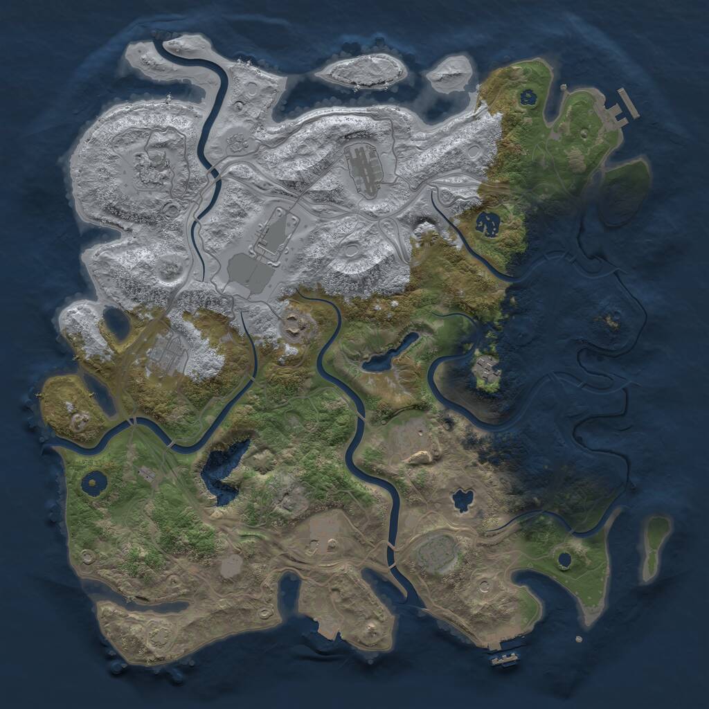 Rust Map: Procedural Map, Size: 4250, Seed: 5636774, 16 Monuments