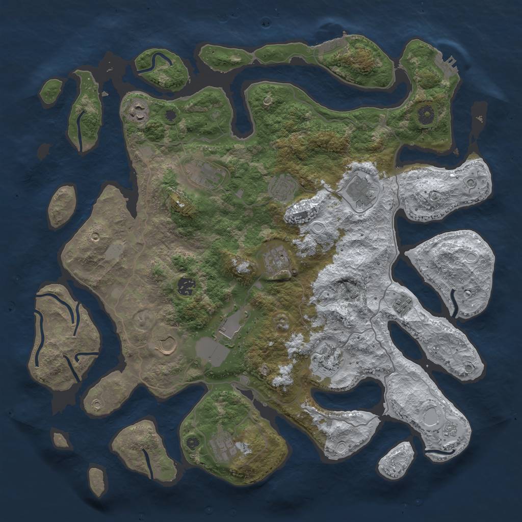Rust Map: Procedural Map, Size: 4250, Seed: 3330846, 20 Monuments