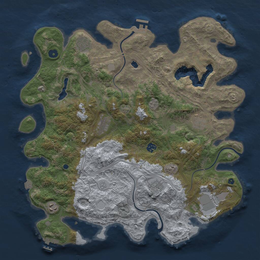 Rust Map: Procedural Map, Size: 4250, Seed: 6441476, 14 Monuments