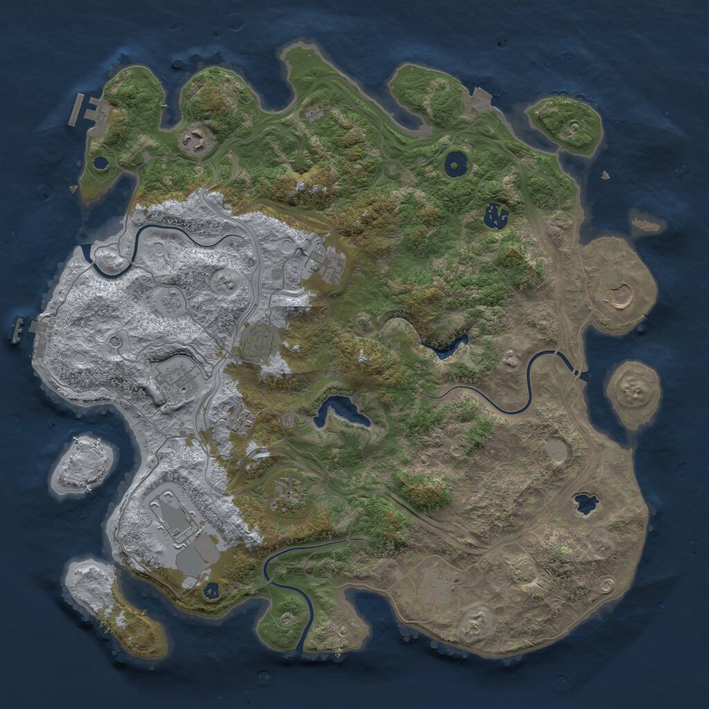 Rust Map: Procedural Map, Size: 4250, Seed: 4970804, 16 Monuments