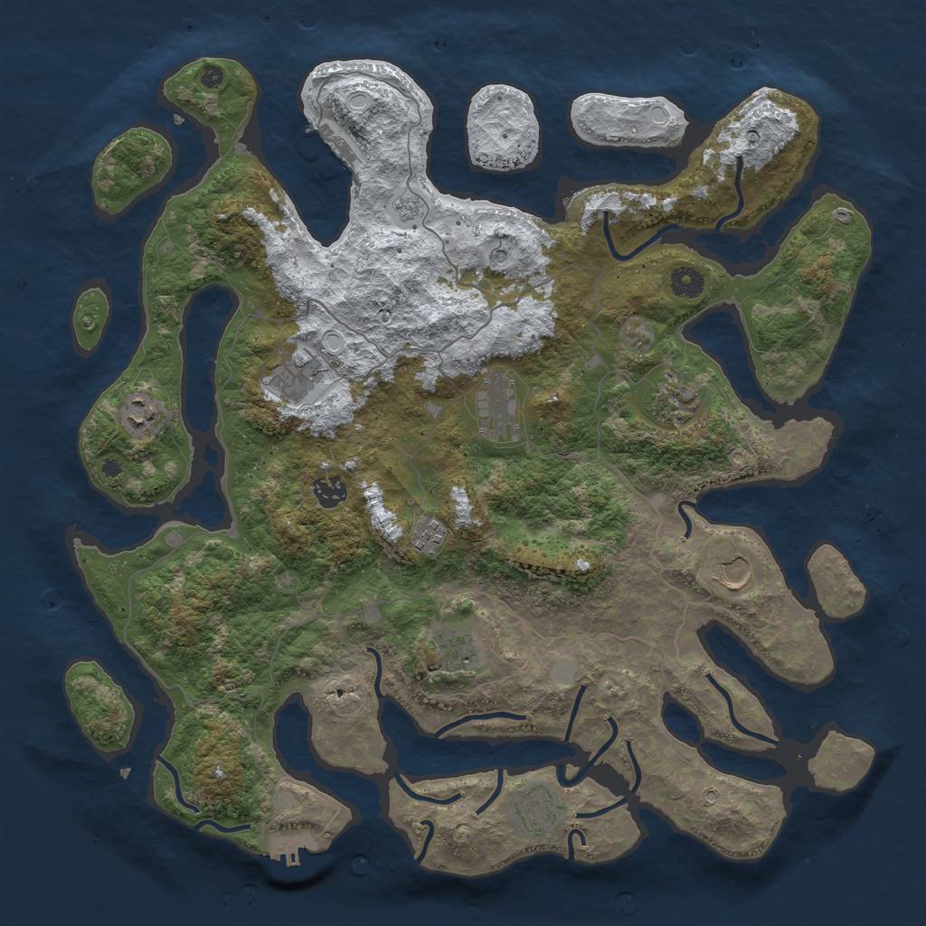 Rust Map: Procedural Map, Size: 4200, Seed: 26032022, 18 Monuments