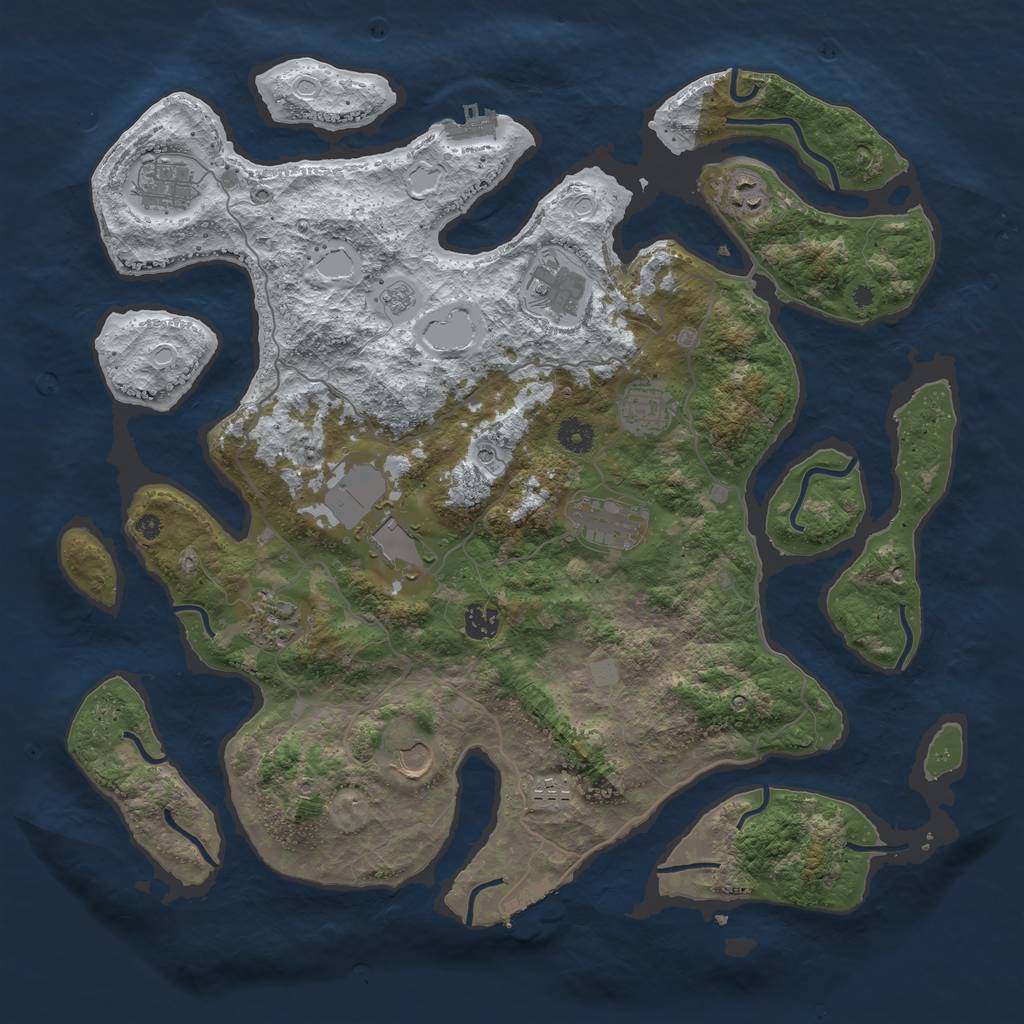 Rust Map: Procedural Map, Size: 4250, Seed: 1188746, 19 Monuments