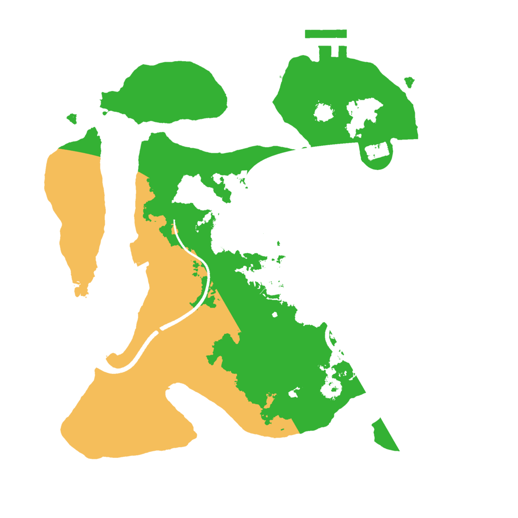 Biome Rust Map: Procedural Map, Size: 2500, Seed: 505500