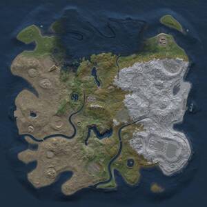 Thumbnail Rust Map: Procedural Map, Size: 4000, Seed: 68793, 16 Monuments