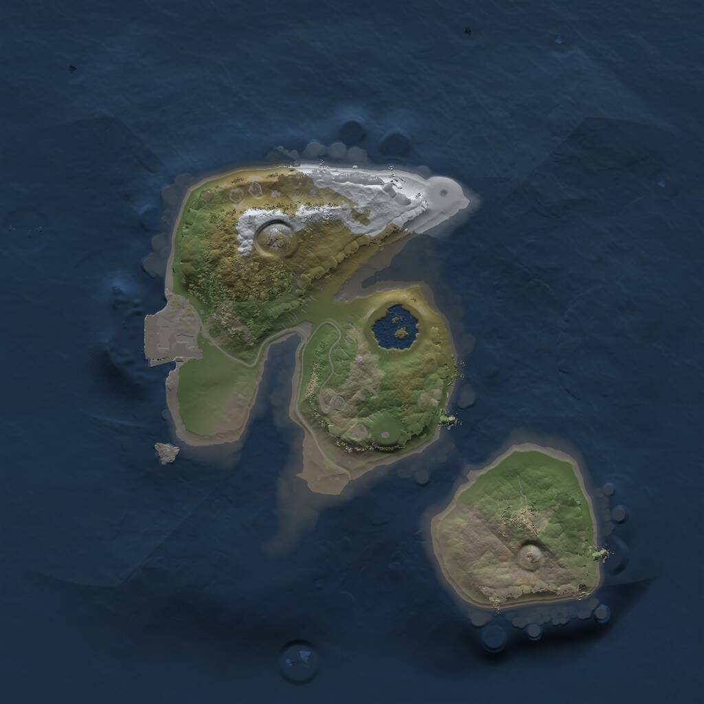 Rust Map: Procedural Map, Size: 1600, Seed: 39, 1 Monuments