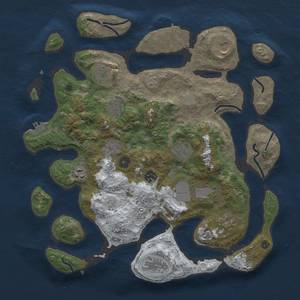 Thumbnail Rust Map: Procedural Map, Size: 3850, Seed: 19768922, 20 Monuments