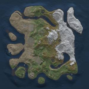 Thumbnail Rust Map: Procedural Map, Size: 3500, Seed: 1265934359, 18 Monuments