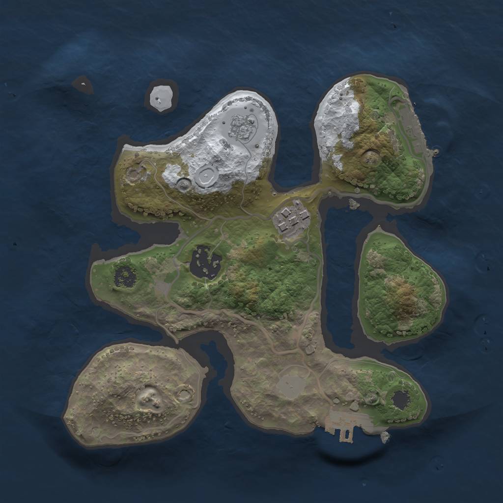 Rust Map: Procedural Map, Size: 2300, Seed: 18, 10 Monuments