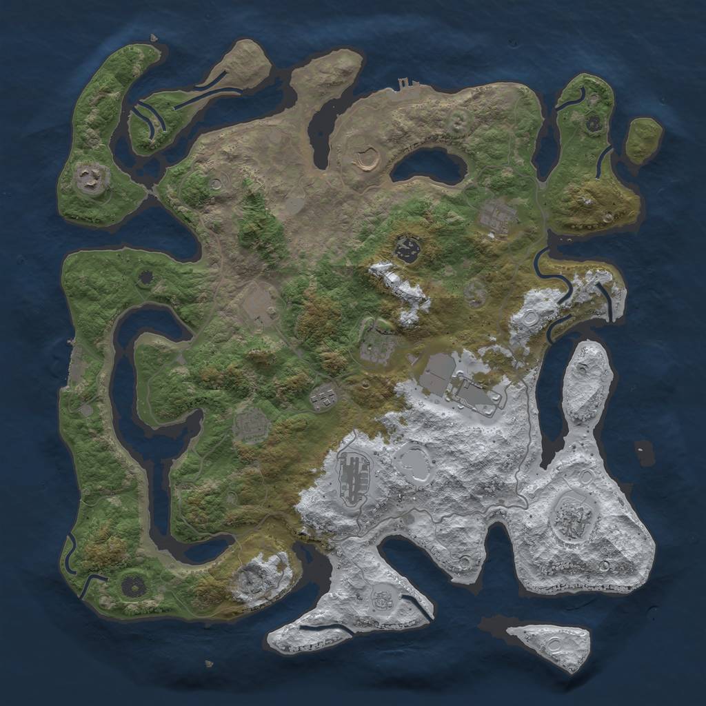 Rust Map: Procedural Map, Size: 4500, Seed: 111, 20 Monuments