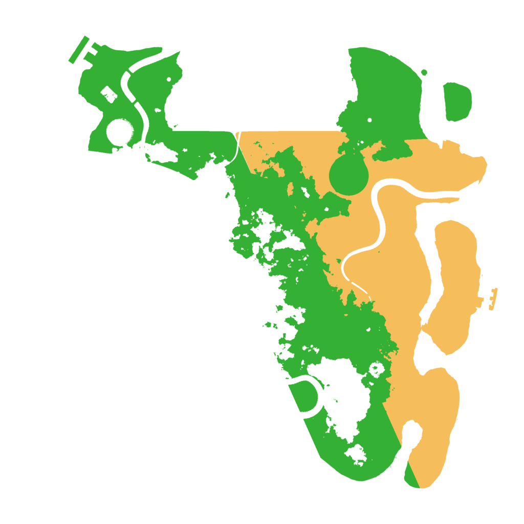 Biome Rust Map: Procedural Map, Size: 3500, Seed: 5491998