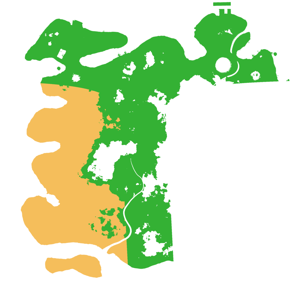 Biome Rust Map: Procedural Map, Size: 3500, Seed: 318370