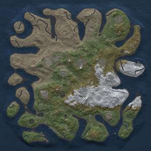 Thumbnail Rust Map: Procedural Map, Size: 4500, Seed: 1125942965, 20 Monuments