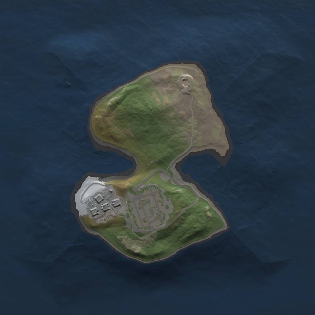 Rust Map: Barren, Size: 1500, Seed: 1083310085, 4 Monuments