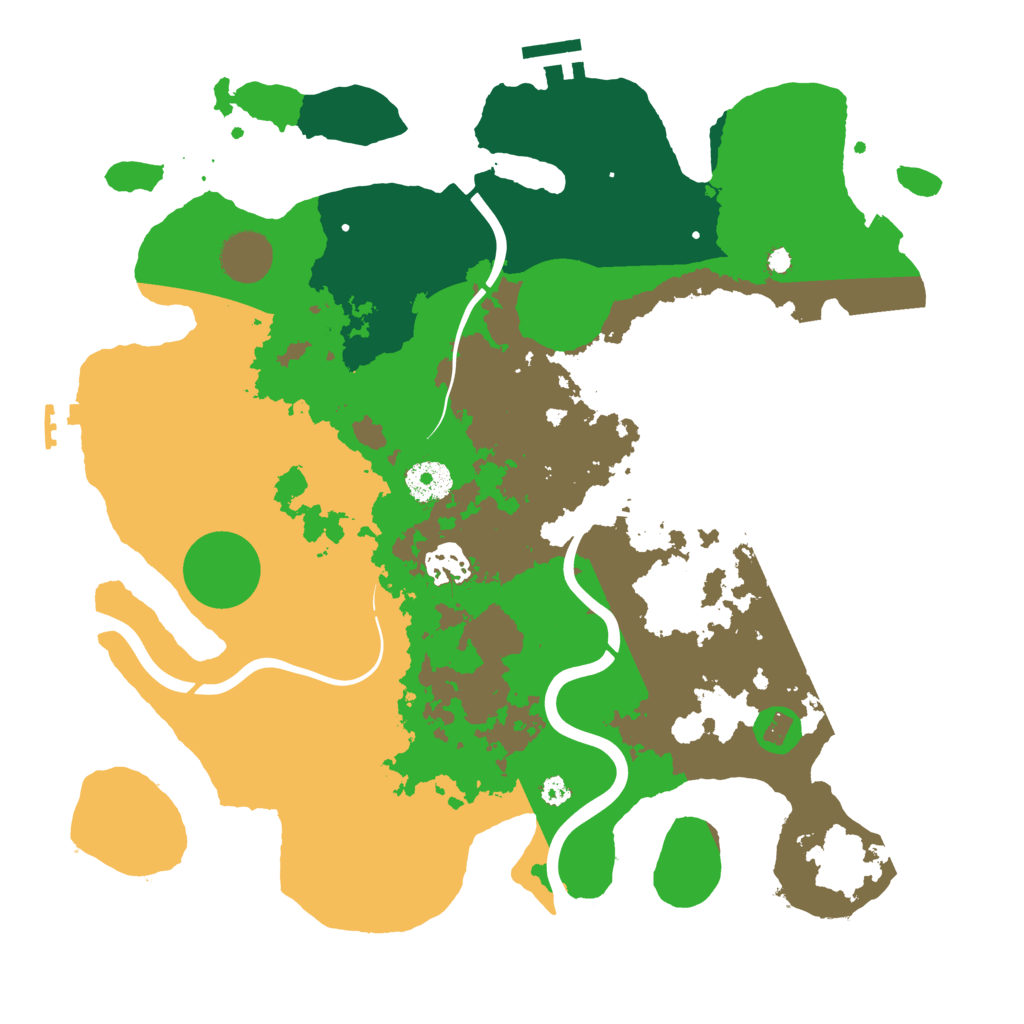 Biome Rust Map: Procedural Map, Size: 3500, Seed: 1756842949