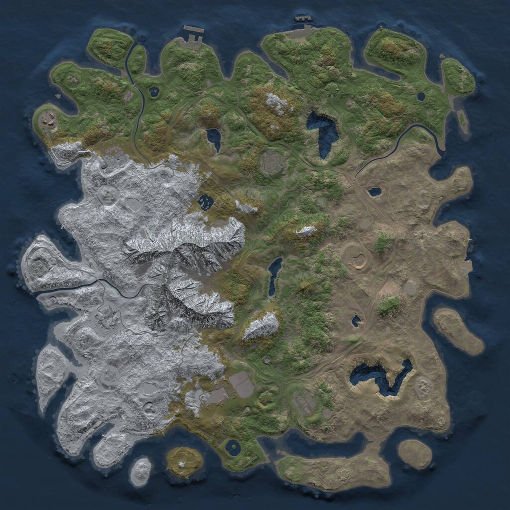 Rust Map: Procedural Map, Size: 5000, Seed: 17777451, 15 Monuments