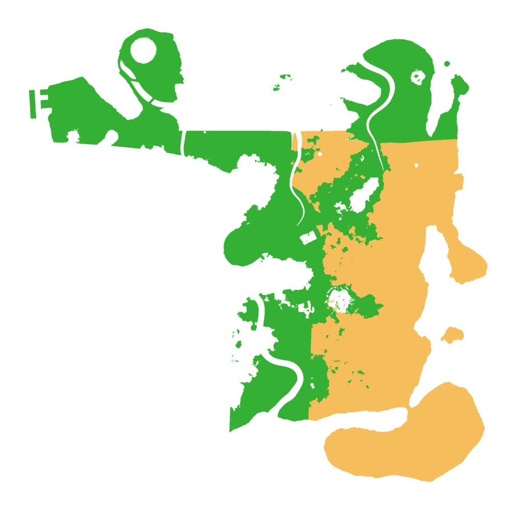 Biome Rust Map: Procedural Map, Size: 3700, Seed: 5383273