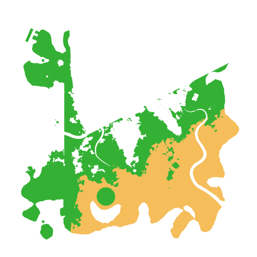 Biome Rust Map: Procedural Map, Size: 3700, Seed: 1380001