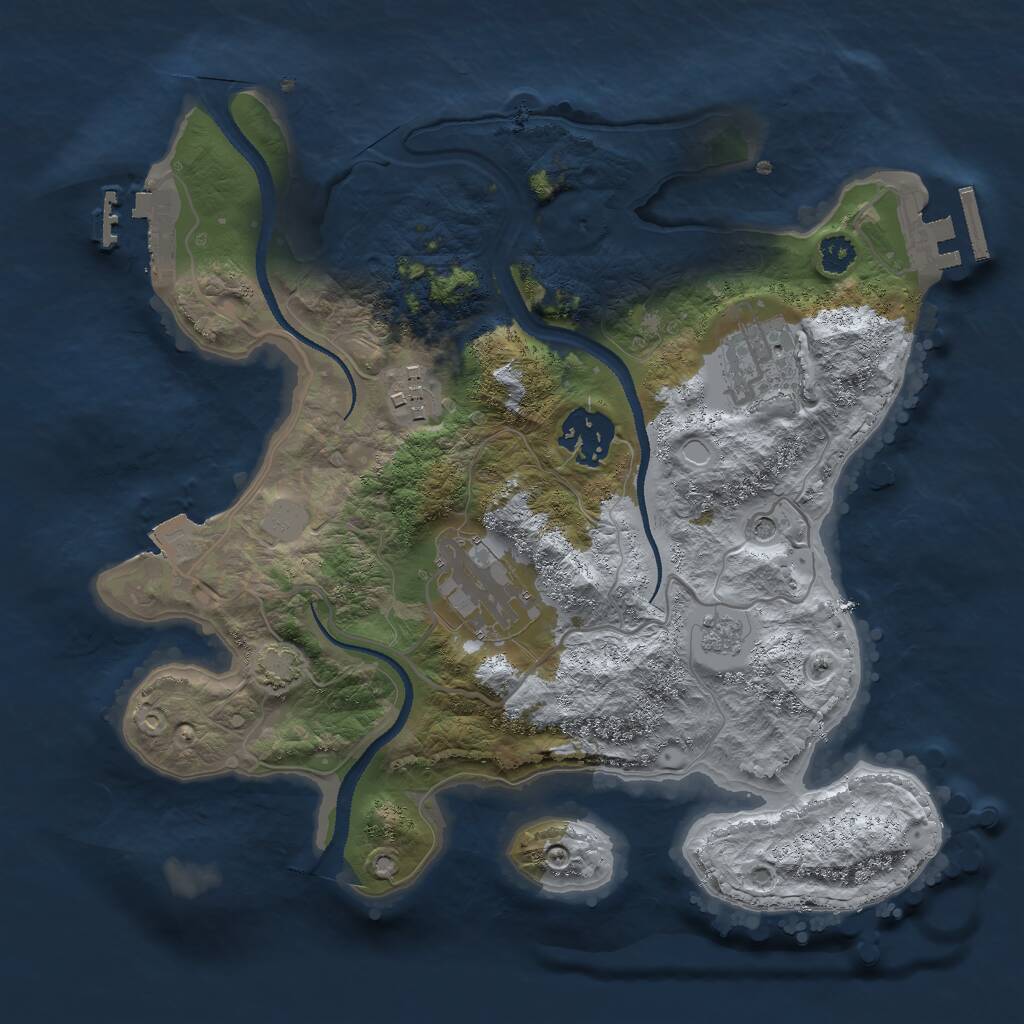 Rust Map: Procedural Map, Size: 2800, Seed: 1141, 10 Monuments