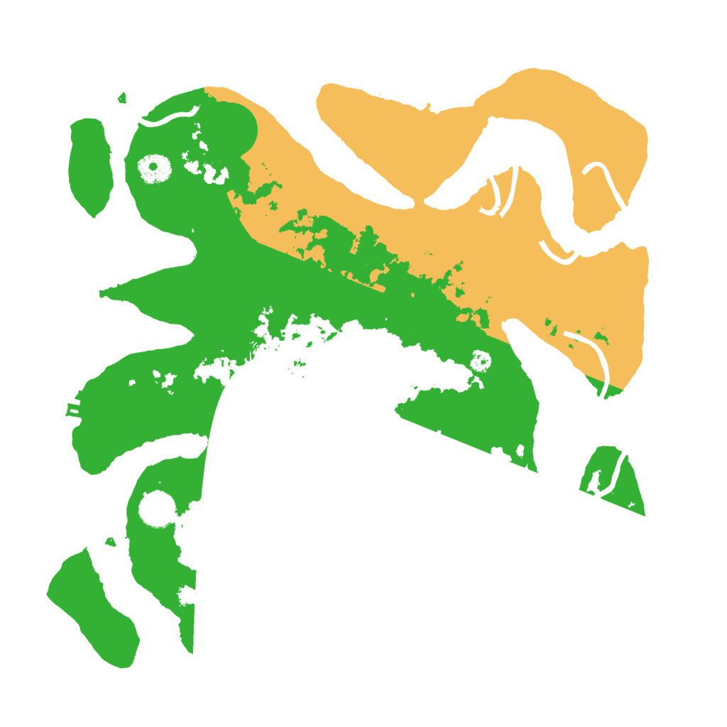 Biome Rust Map: Procedural Map, Size: 3500, Seed: 843414