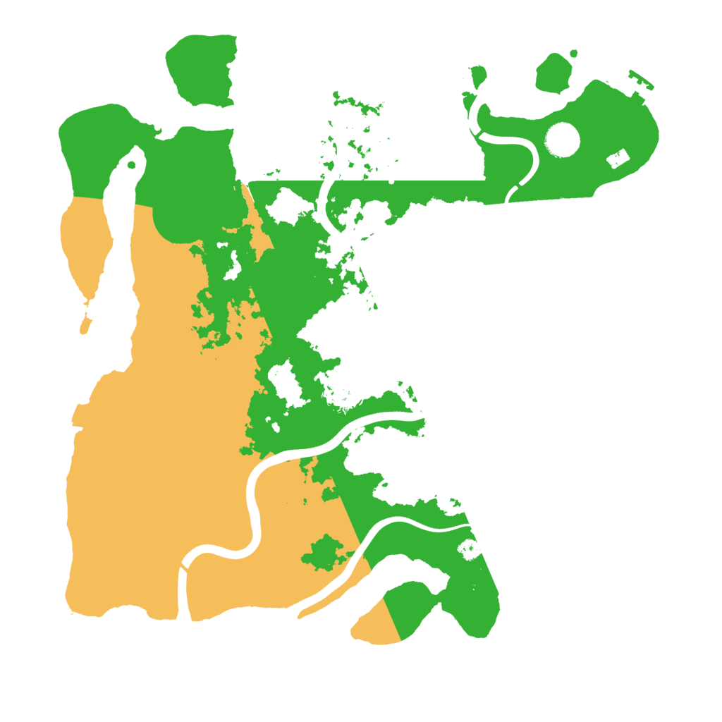 Biome Rust Map: Procedural Map, Size: 3700, Seed: 4379926