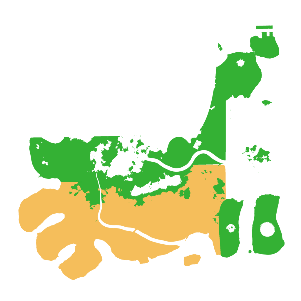 Biome Rust Map: Procedural Map, Size: 3700, Seed: 6437595