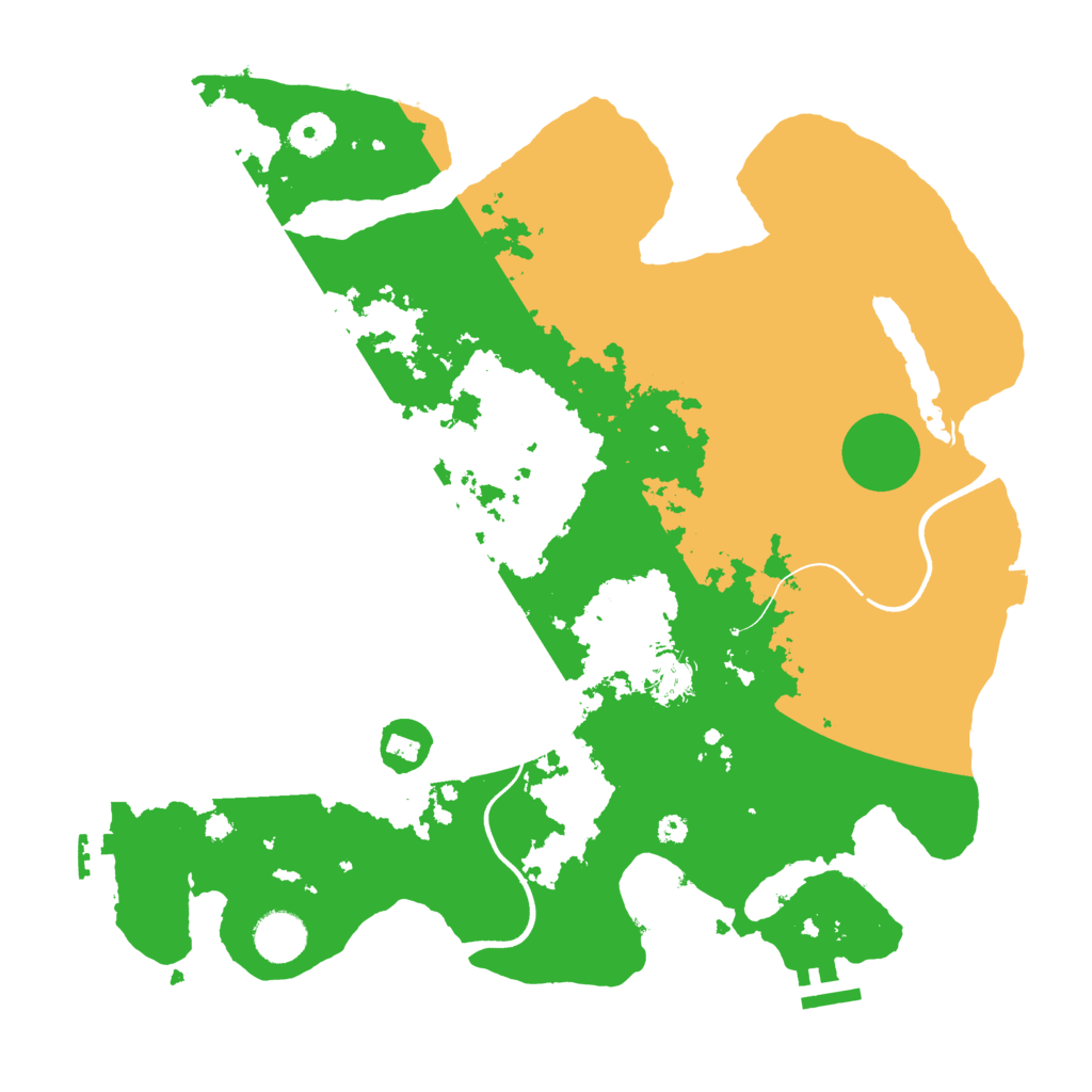 Biome Rust Map: Procedural Map, Size: 3700, Seed: 1229520
