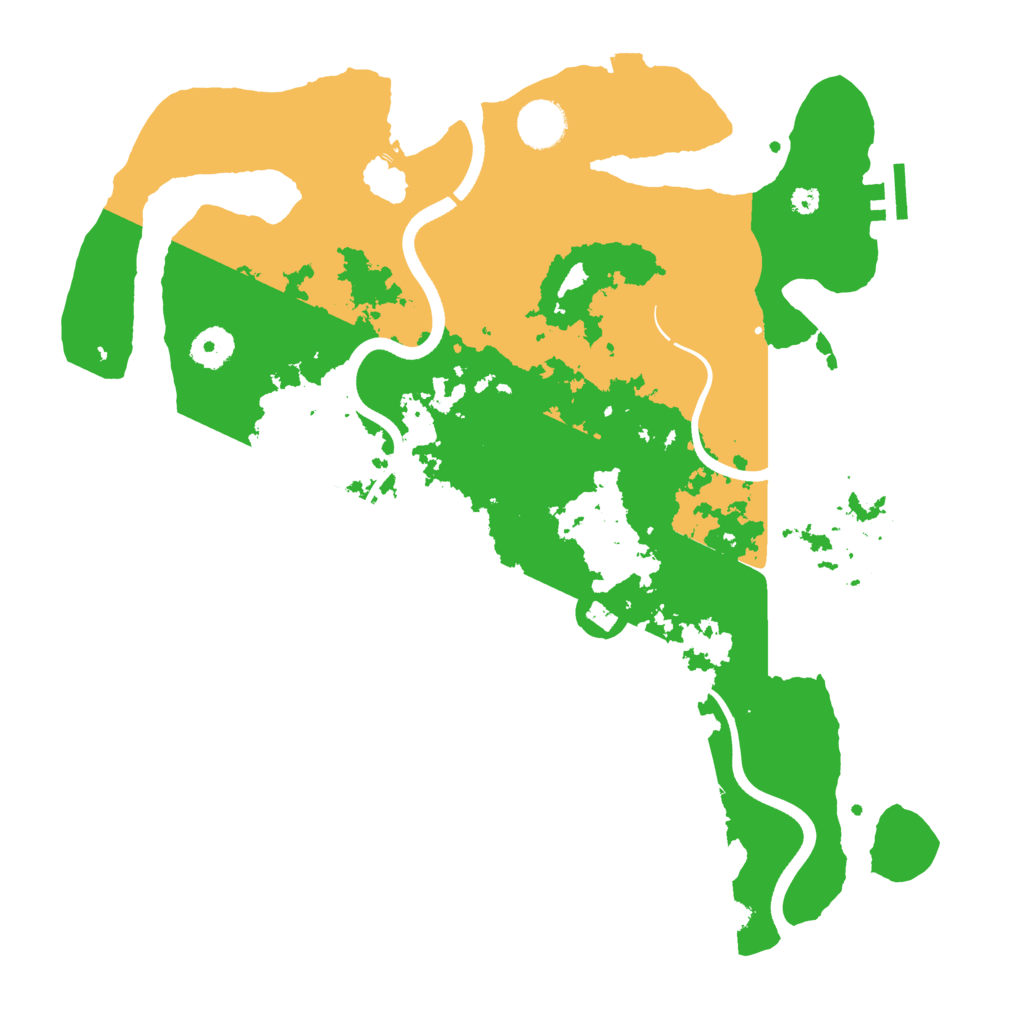 Biome Rust Map: Procedural Map, Size: 3700, Seed: 3218255