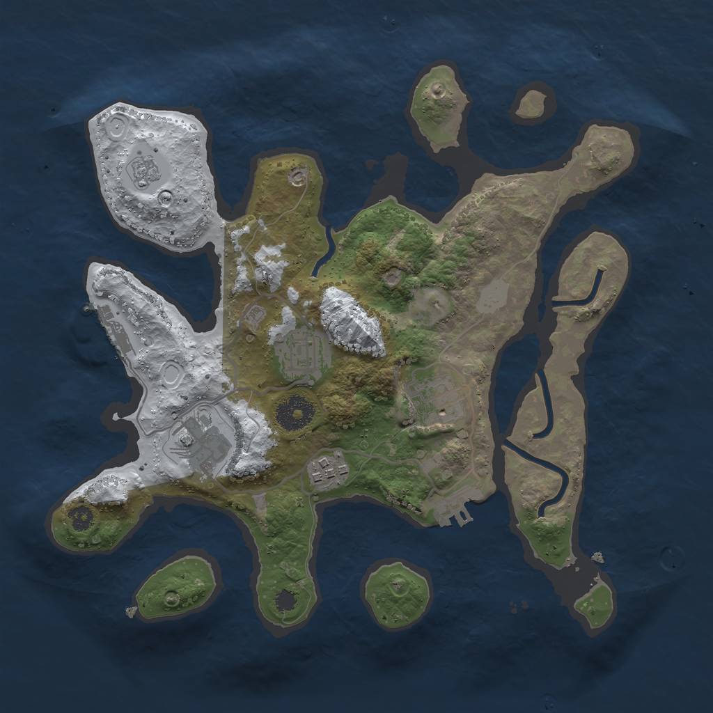 Rust Map: Procedural Map, Size: 2963, Seed: 14169, 12 Monuments