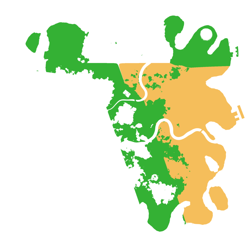 Biome Rust Map: Procedural Map, Size: 3700, Seed: 3051593