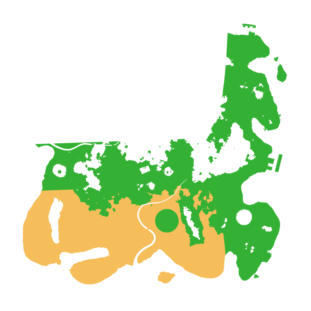Biome Rust Map: Procedural Map, Size: 3500, Seed: 736429091