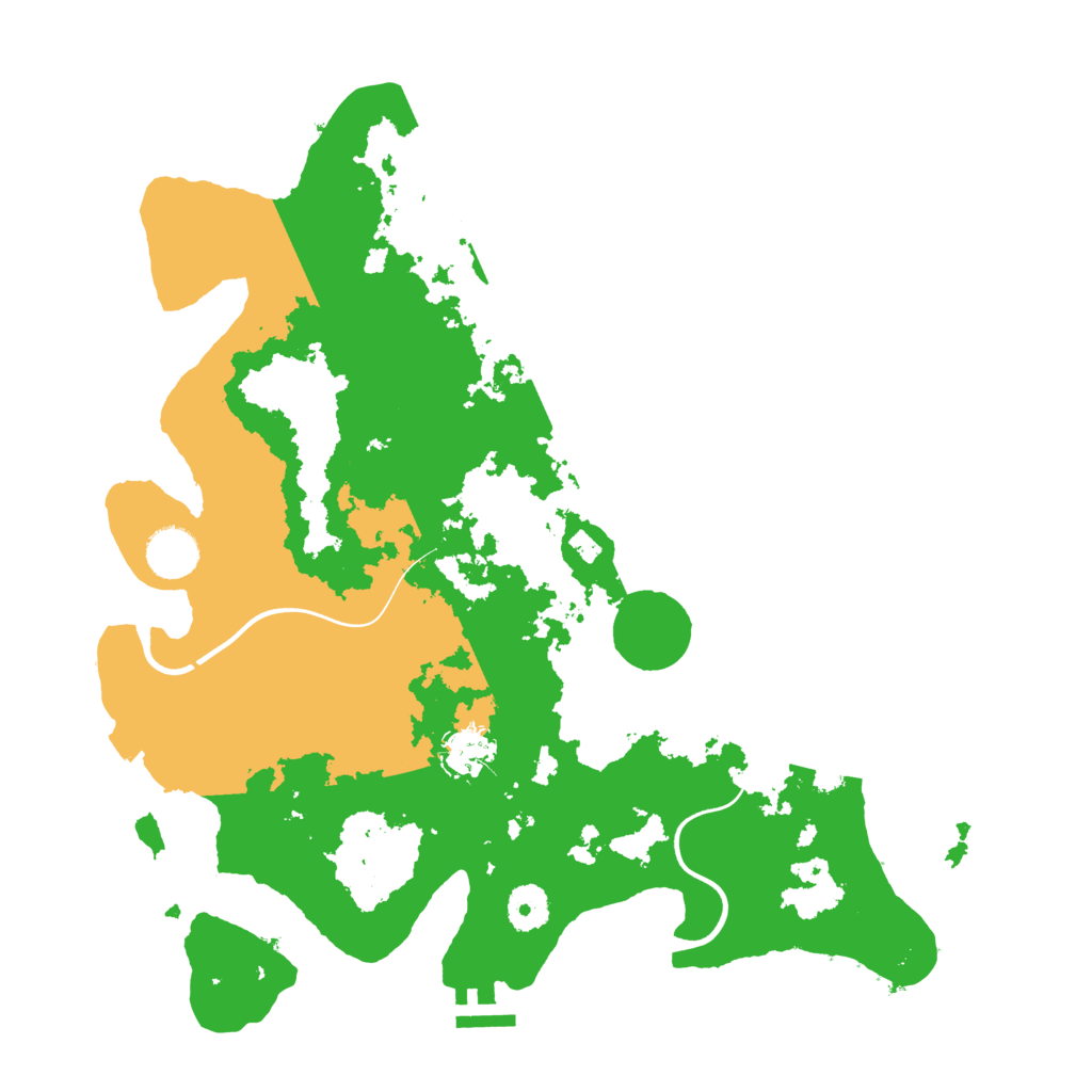 Biome Rust Map: Procedural Map, Size: 3700, Seed: 1684471