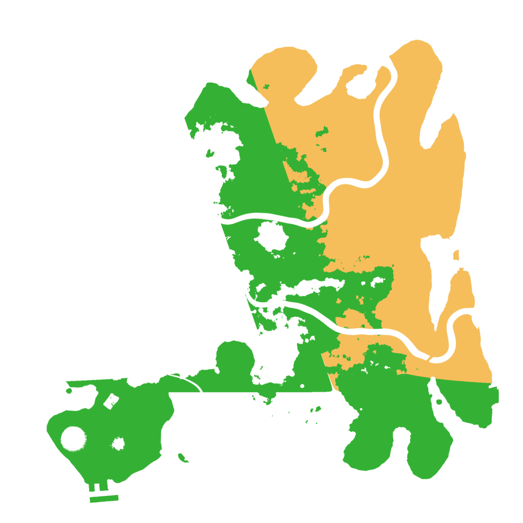 Biome Rust Map: Procedural Map, Size: 3700, Seed: 1454241