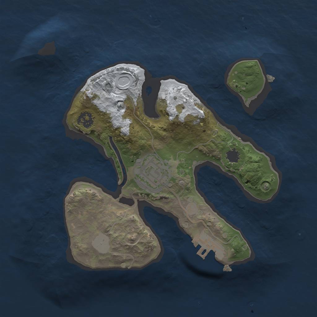 Rust Map: Procedural Map, Size: 2000, Seed: 2011490, 7 Monuments