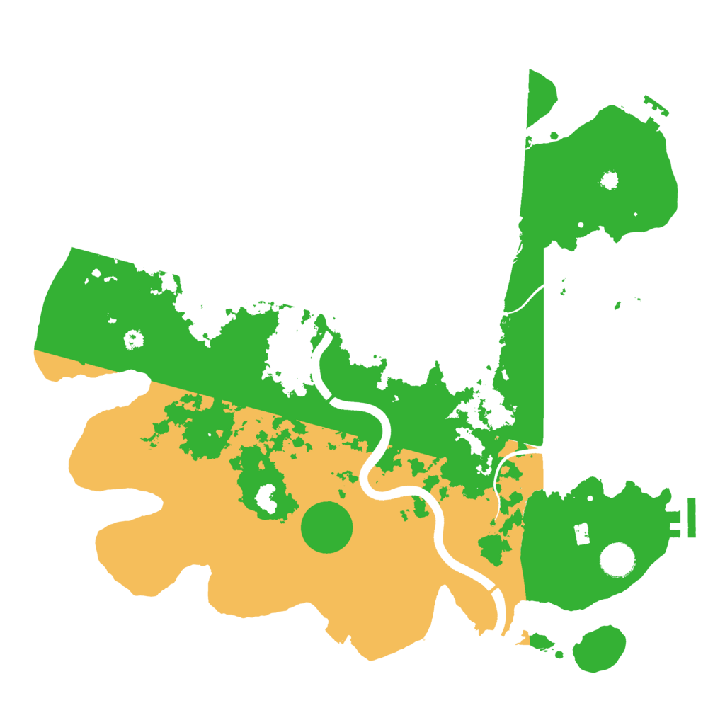 Biome Rust Map: Procedural Map, Size: 3700, Seed: 2123207