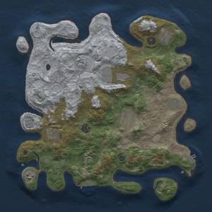 Thumbnail Rust Map: Procedural Map, Size: 3700, Seed: 3784217, 18 Monuments