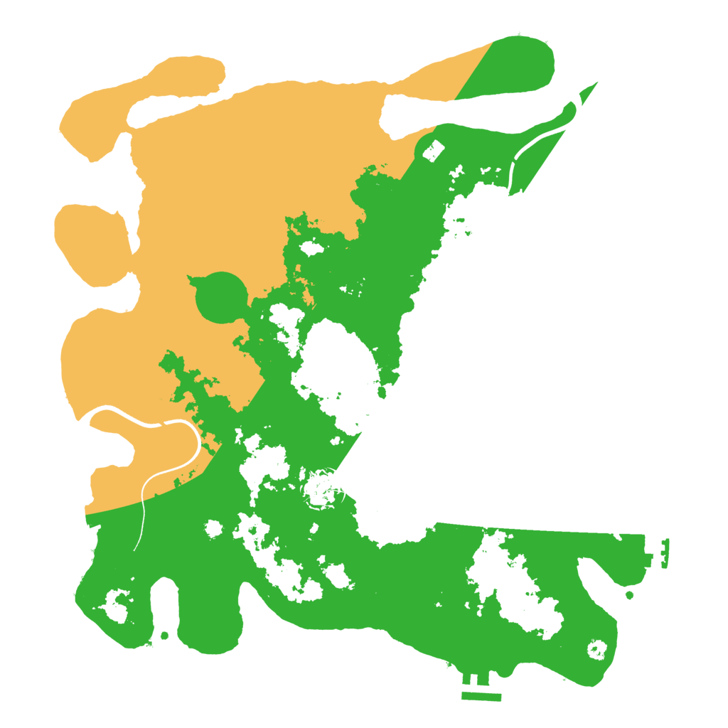 Biome Rust Map: Procedural Map, Size: 3700, Seed: 4884707