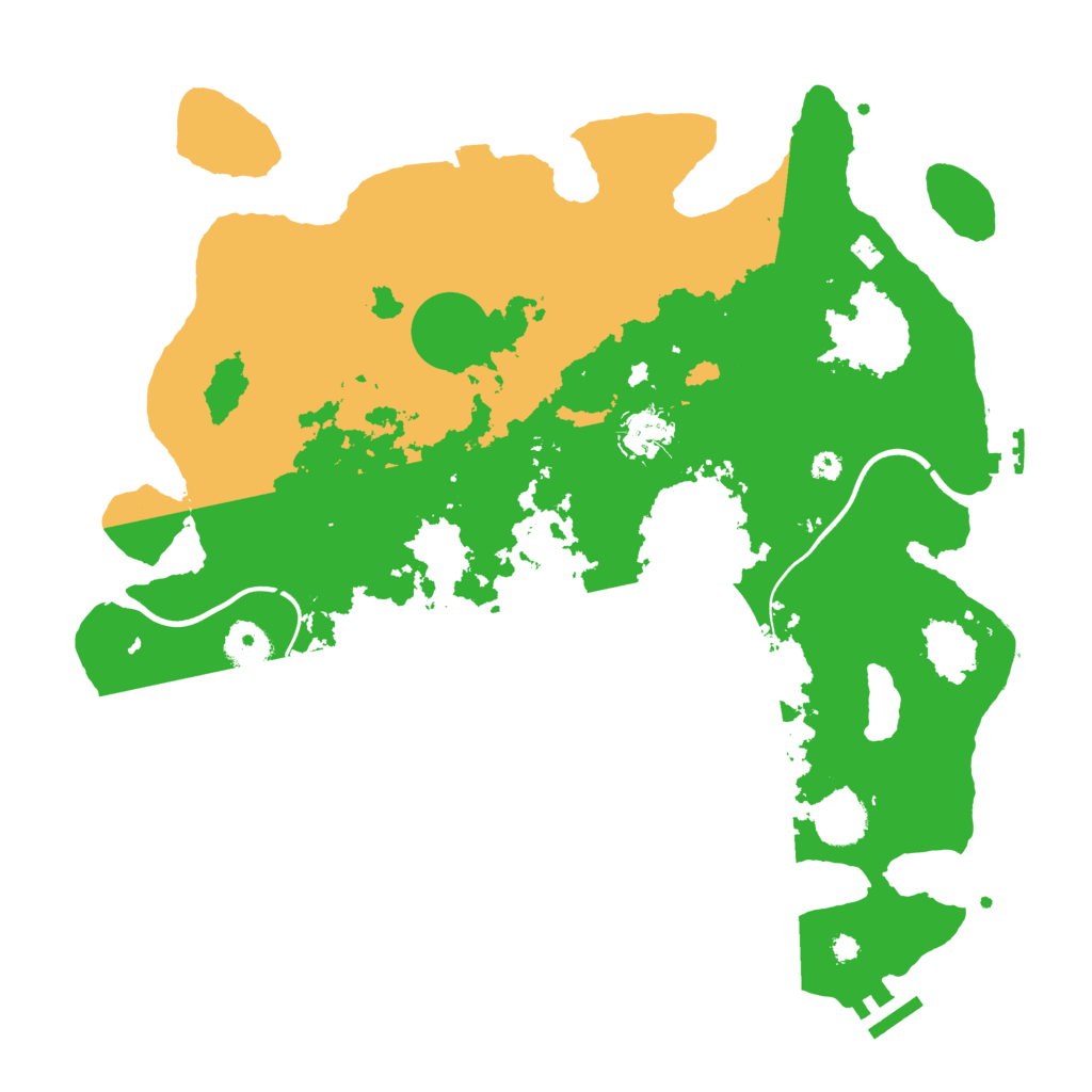 Biome Rust Map: Procedural Map, Size: 3700, Seed: 4169510