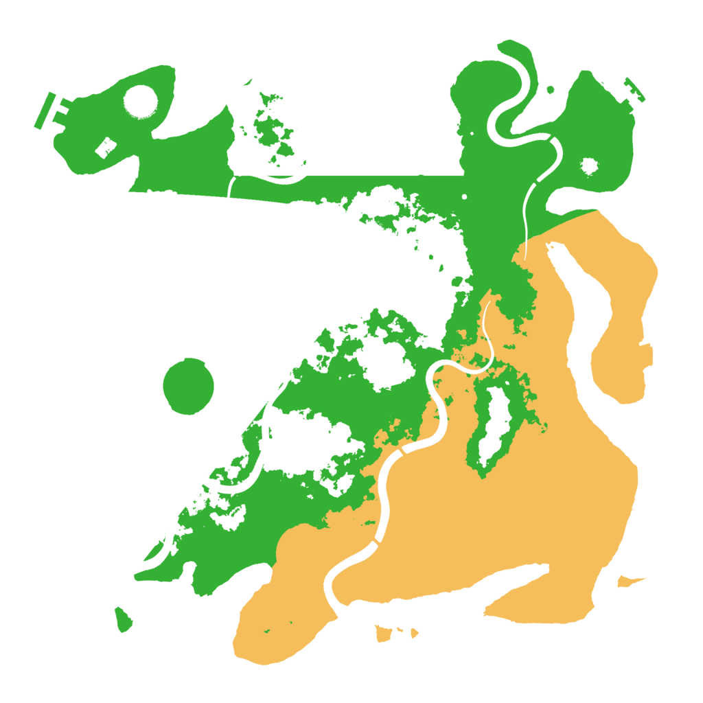 Biome Rust Map: Procedural Map, Size: 3700, Seed: 771459