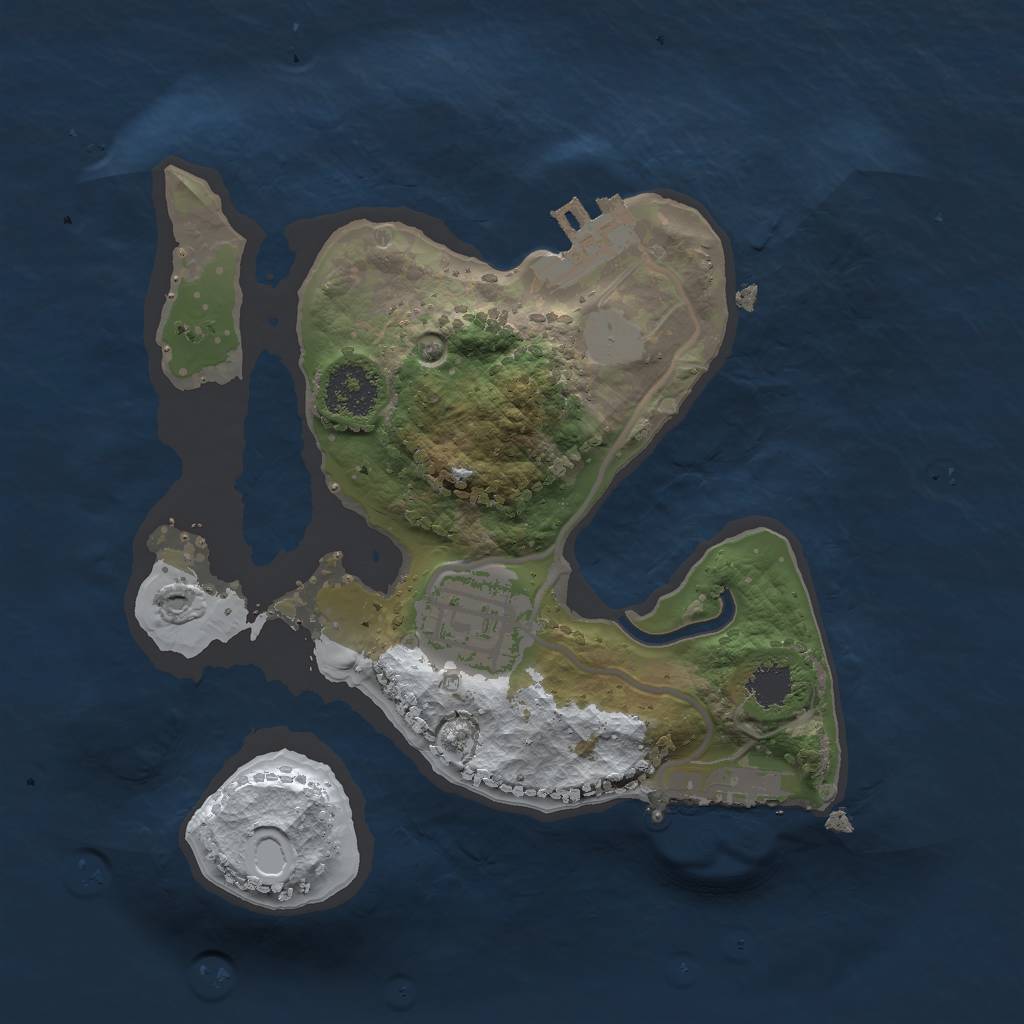 Rust Map: Procedural Map, Size: 2000, Seed: 124, 8 Monuments