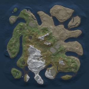 Thumbnail Rust Map: Procedural Map, Size: 3700, Seed: 2631546, 19 Monuments