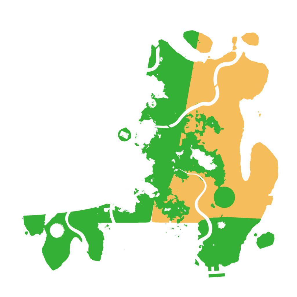 Biome Rust Map: Procedural Map, Size: 3700, Seed: 4619625